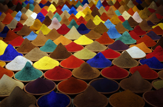 Part of an installation called "Campo de Color" by Bolivian artist Sonia Falcone is pictured during the 55th La Biennale of Venice